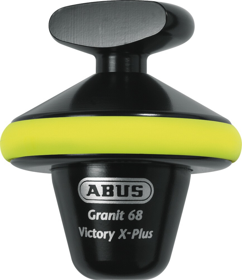 ABUS Granit Victory XPLus 68 Halbrund-Verschluss Bremsscheibenschloss- schwarz-gelb- schwarz-gelb Motorrad