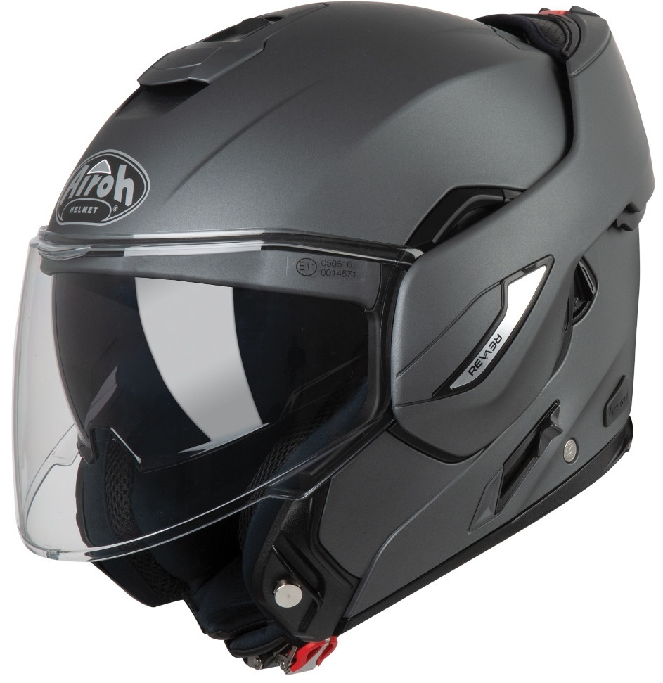 Airoh Rev 19 Color Klapphelm- schwarz-grau- Grsse XS- schwarz-grau- Grsse XS Motorrad