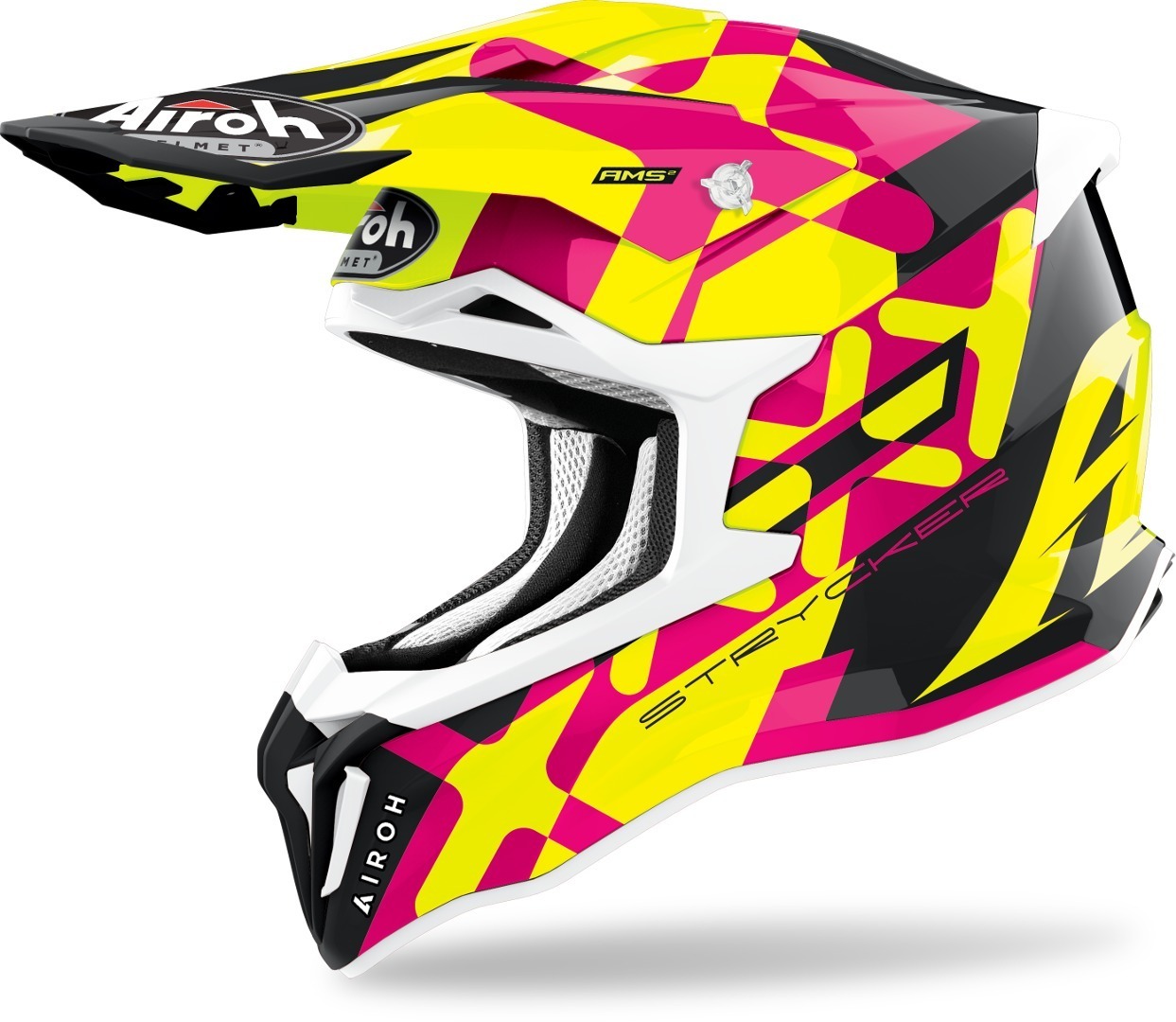 Airoh Strycker XXX Carbon Motocross Helm- pink- Grsse S- pink- Grsse S Motorrad