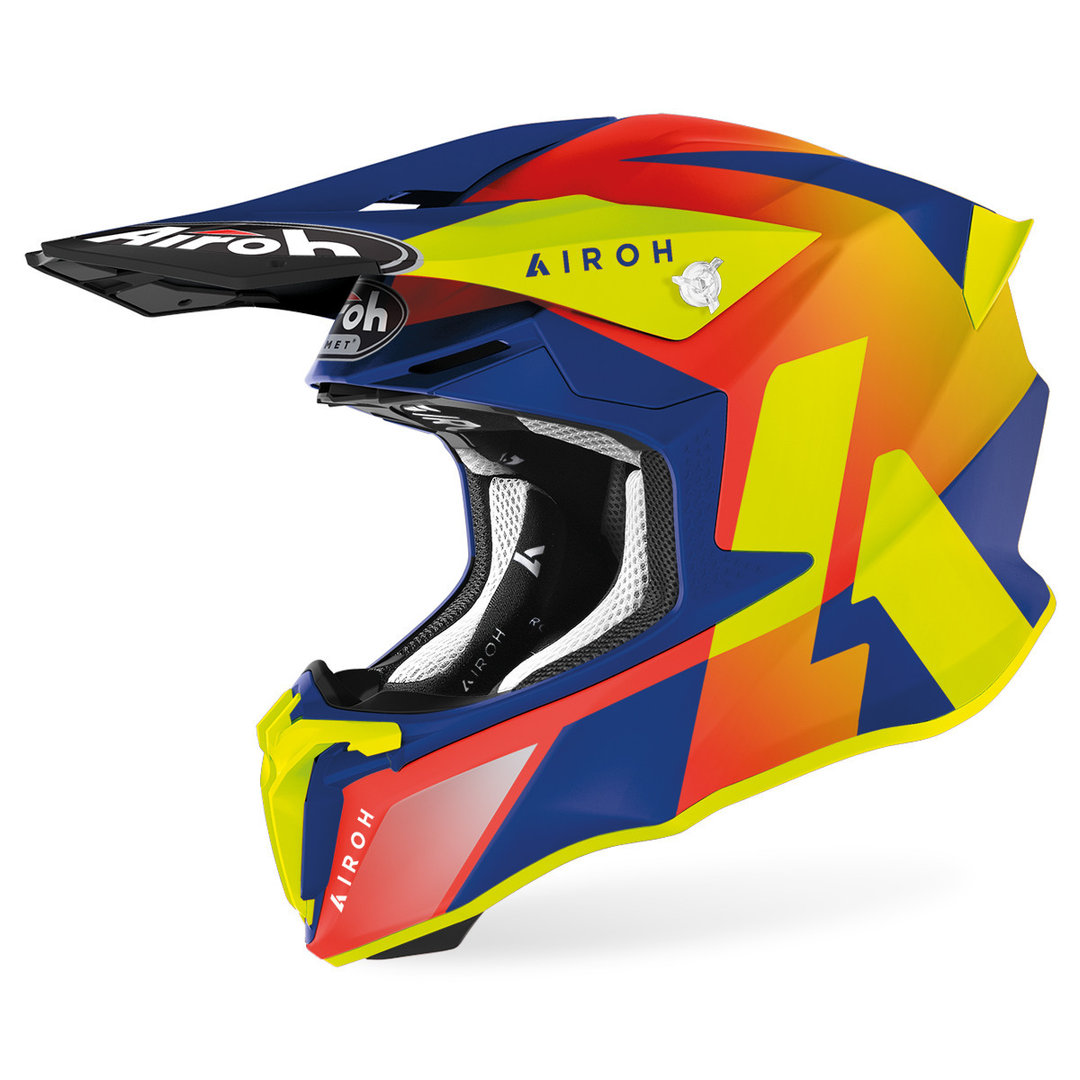 Airoh Twist 2-0 Lift Motocross Helm- rot-blau-gelb- Grsse XS- rot-blau-gelb- Grsse XS Motorrad