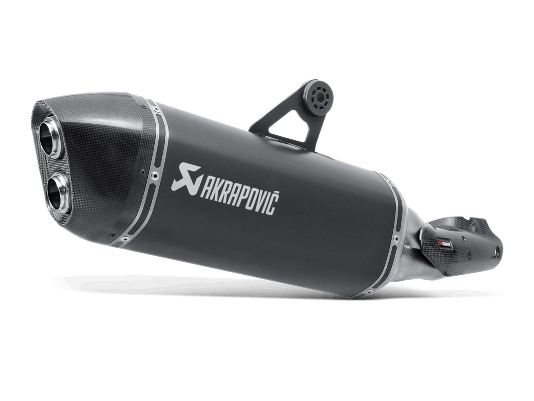 Akrapovic Slip-On Line Titanium Endschalldmpfer- schwarz-grau- schwarz-grau Motorrad