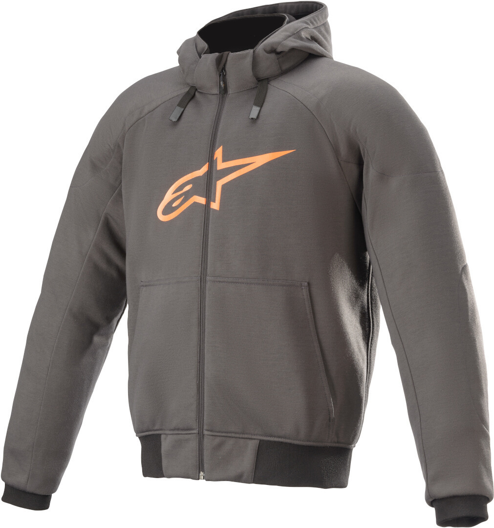 Alpinestars Chrome Sport Motorrad Hoodie- grau-orange- Grsse S- grau-orange- Grsse S Motorrad