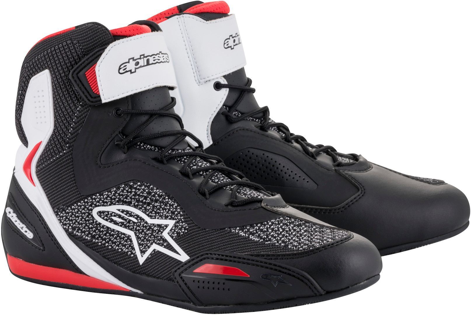 Alpinestars Faster 3 Rideknit Motorradschuhe- schwarz-weiss-rot- Grsse 43 44- schwarz-weiss-rot- Grsse 43 44 Motorrad