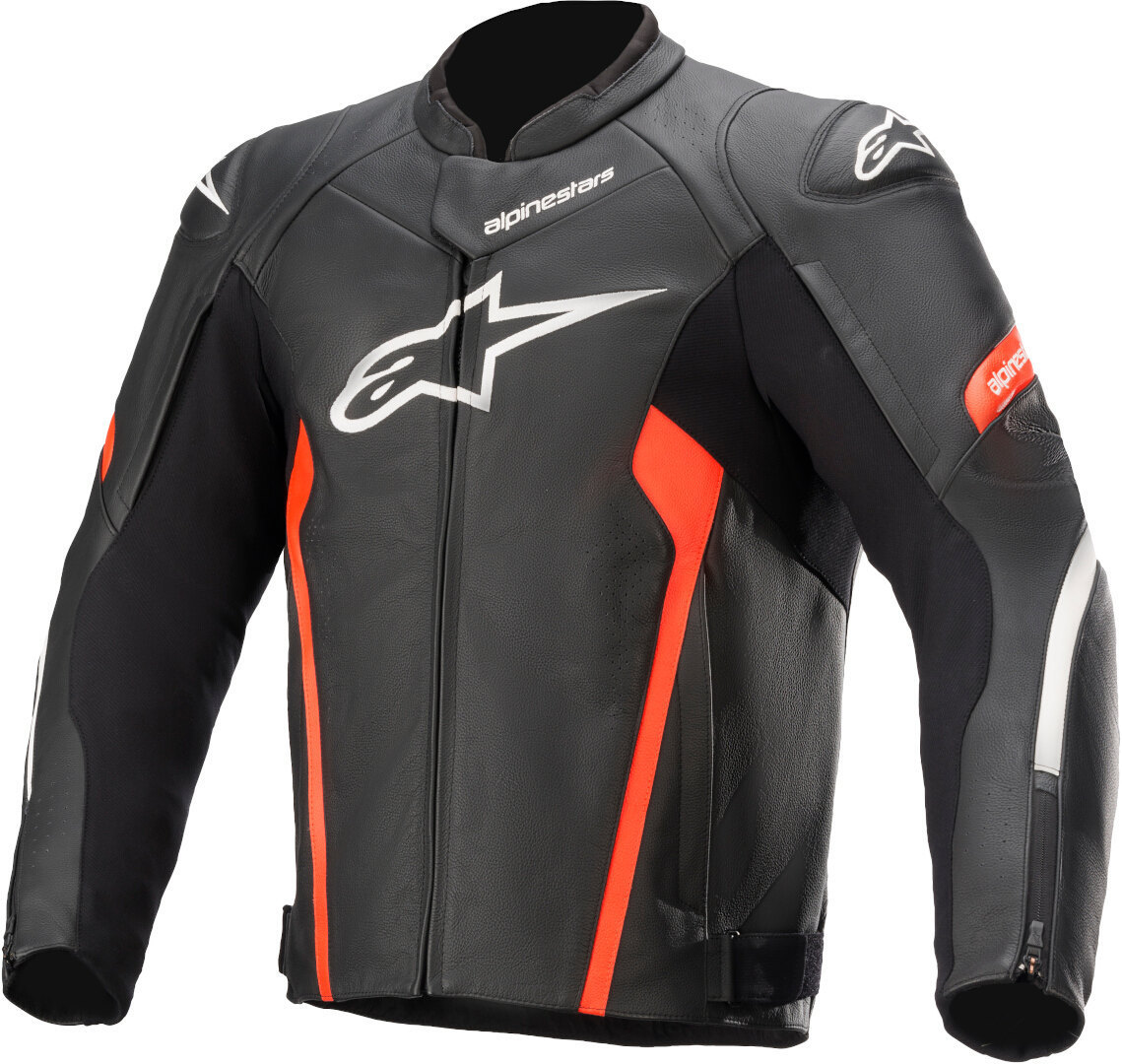 Alpinestars Faster V2 Motorrad Lederjacke- schwarz-rot- Grsse 48- schwarz-rot- Grsse 48 Motorrad