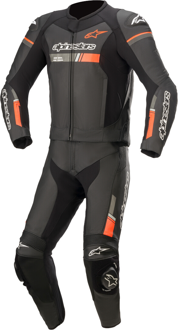 Alpinestars GP Force Chaser 2-Teiler Motorrad Lederkombi- schwarz-rot- Grsse 50- schwarz-rot- Grsse 50 Motorrad