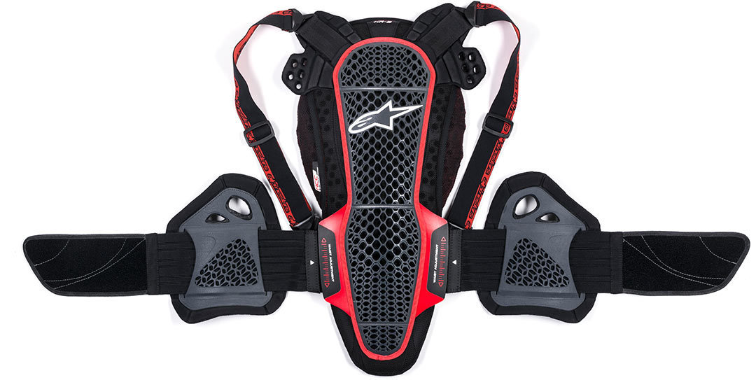 Alpinestars Nucleon KR-3 Rckenprotektor- schwarz-rot- Grsse XS- schwarz-rot- Grsse XS Motorrad