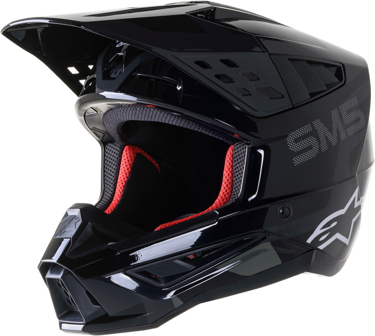 Alpinestars S-M5 Rover Motocross Helm- schwarz-grau- Grösse M- schwarz-grau- Grösse M Motorrad
