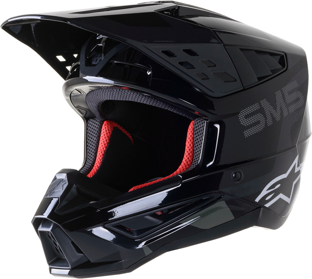 Alpinestars S-M5 Rover Motocross Helm- schwarz-grau- Grsse M- schwarz-grau- Grsse M Motorrad