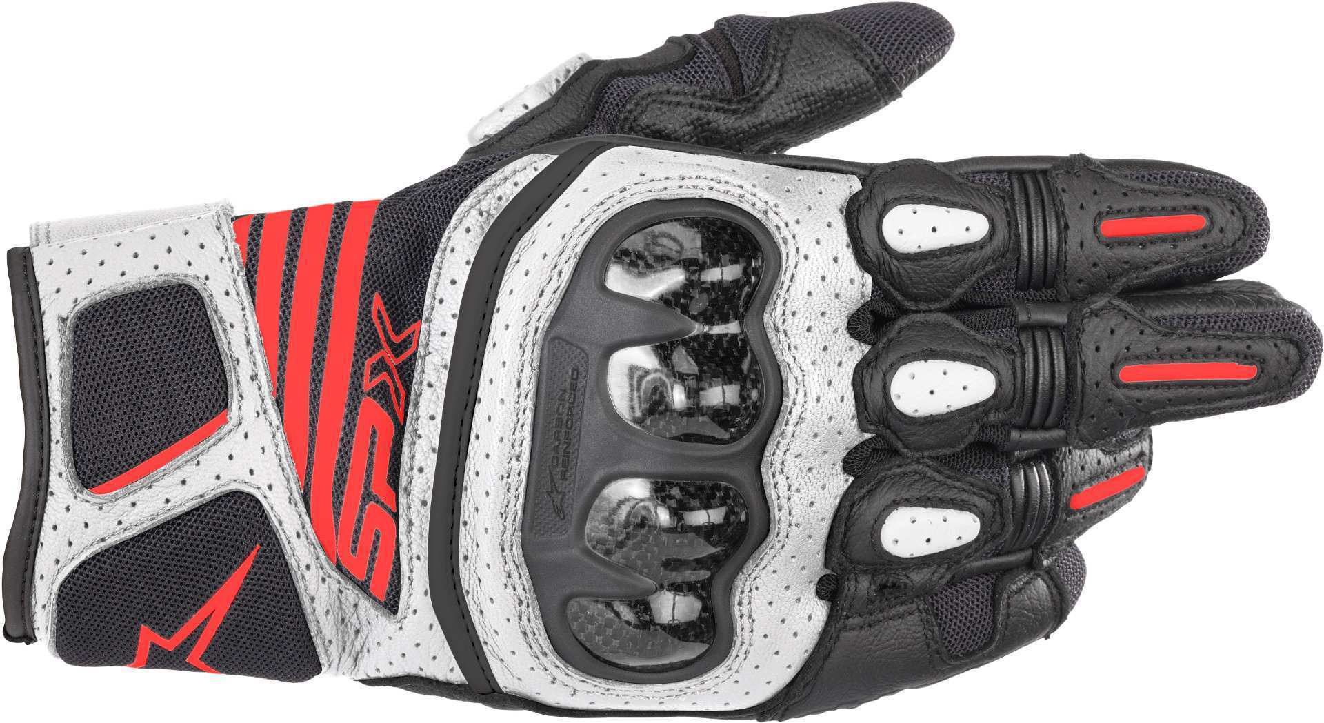 Alpinestars SP X Air Carbon V2 Motorradhandschuhe- schwarz-weiss-rot- Grsse S- schwarz-weiss-rot- Grsse S Motorrad