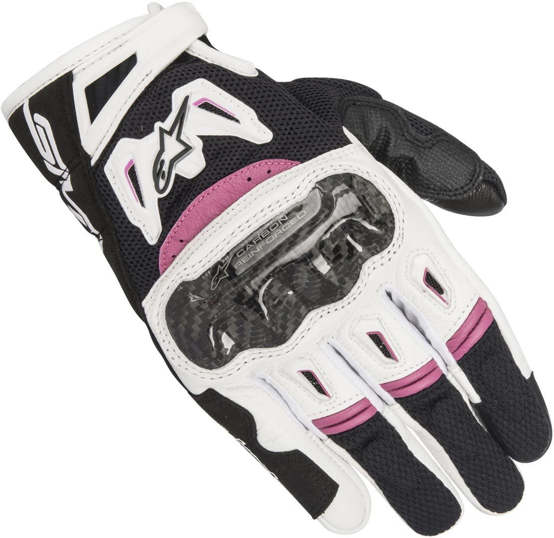 Alpinestars Stella SMX-2 Air Carbon V2 Damen Handschuhe- schwarz-weiss-lila- Grsse L- schwarz-weiss-lila- Grsse L Motorrad