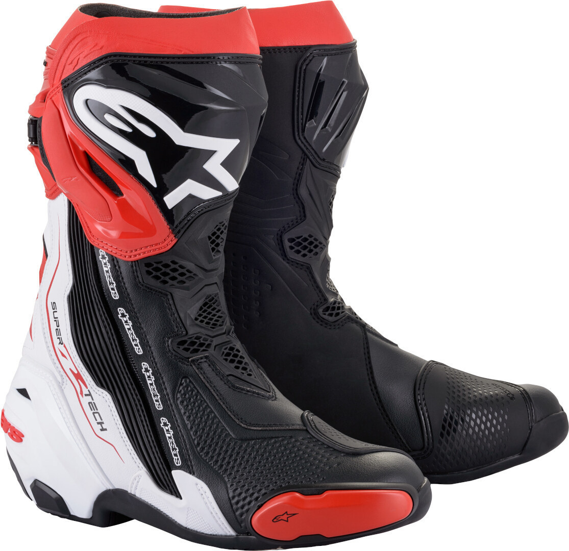 Alpinestars Supertech R Motorradstiefel- schwarz-weiss-rot- Grsse 48- schwarz-weiss-rot- Grsse 48 Motorrad