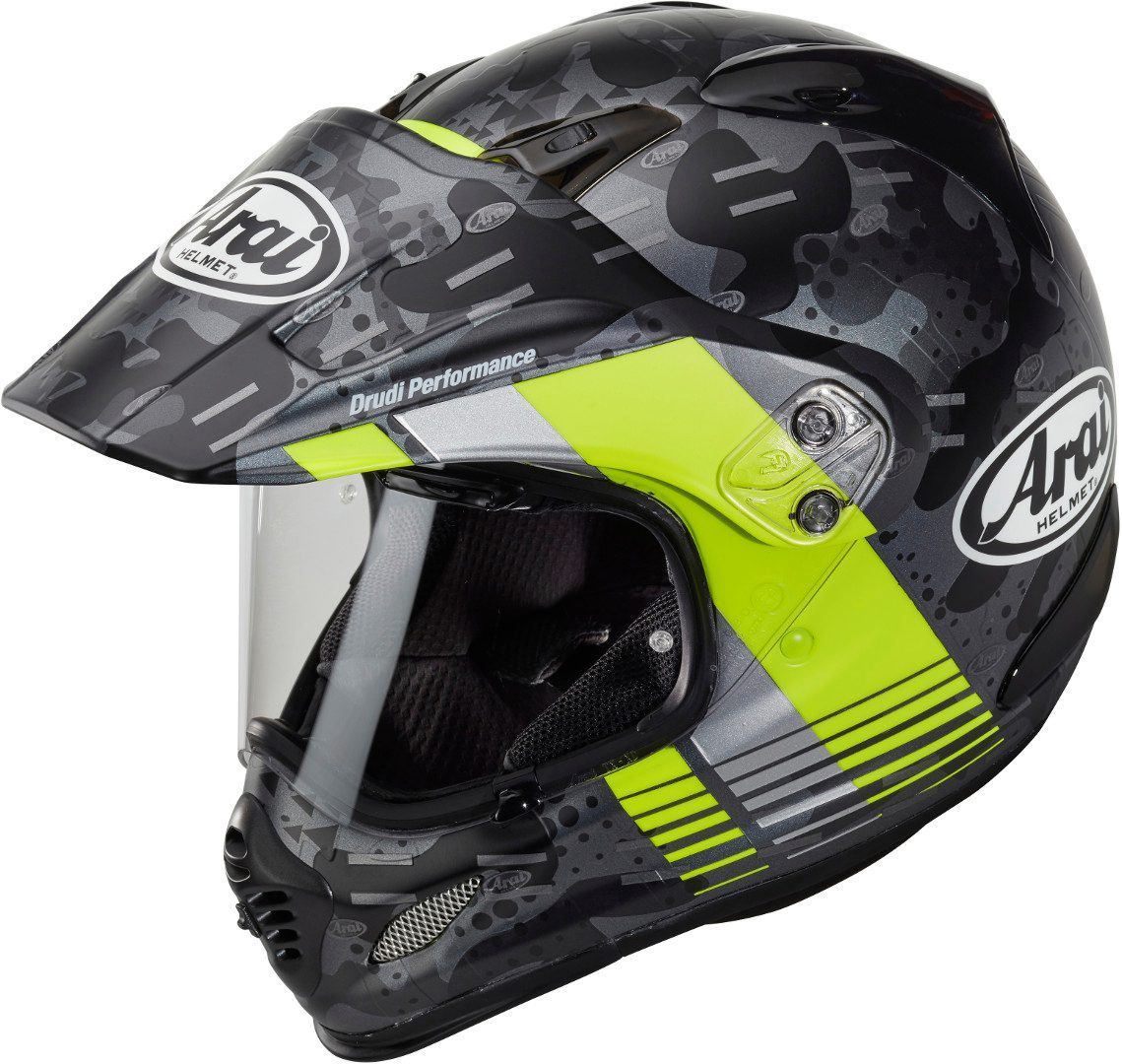 Arai Tour-X4 Cover Motocross Helm- grau-gelb- Grösse XS- grau-gelb- Grösse XS Motorrad