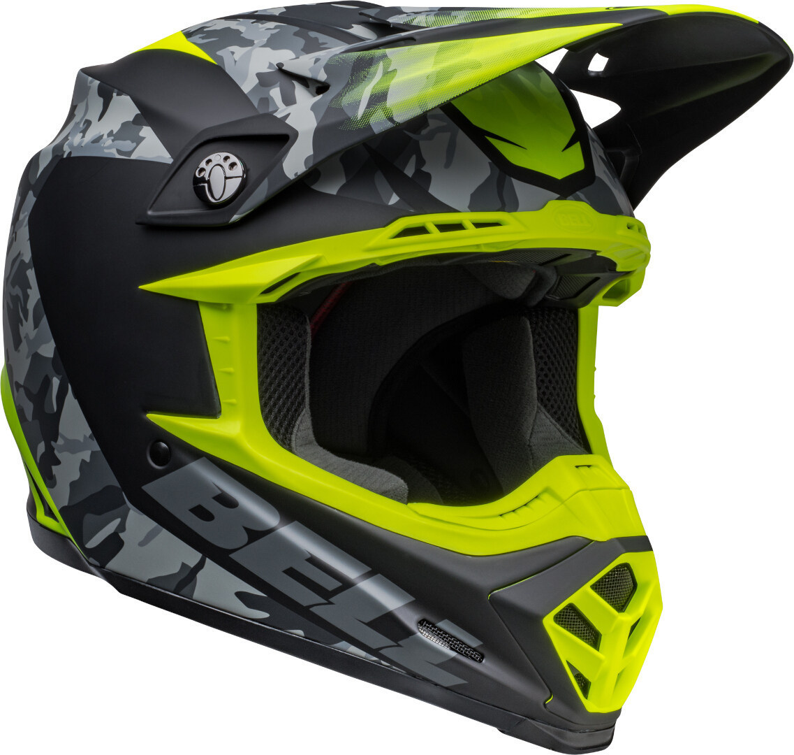 Bell Moto-9 MIPS Venom Motocross Helm- schwarz-gelb- Grsse M- schwarz-gelb- Grsse M Motorrad