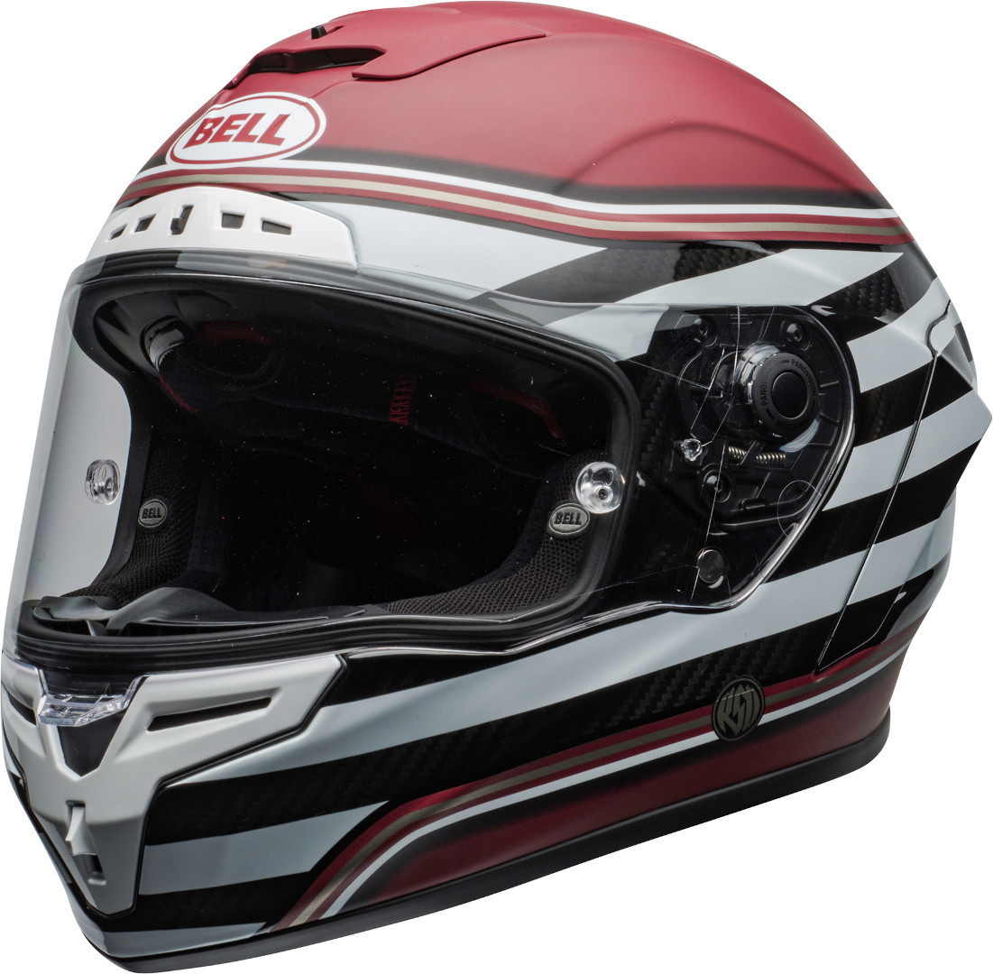 Bell Race Star DLX RSD The Zone Helm- weiss-rot- Grsse S- weiss-rot- Grsse S Motorrad