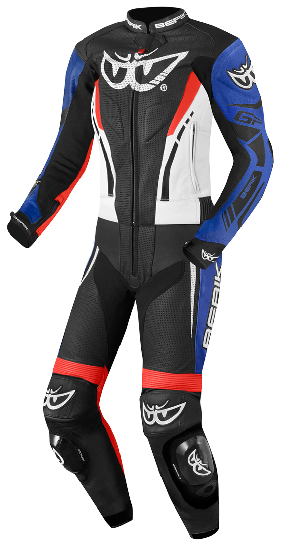 Berik Monza Damen 2-Teiler Motorrad Lederkombi- schwarz-weiss-rot-blau- Grsse 38- schwarz-weiss-rot-blau- Grsse 38 Motorrad