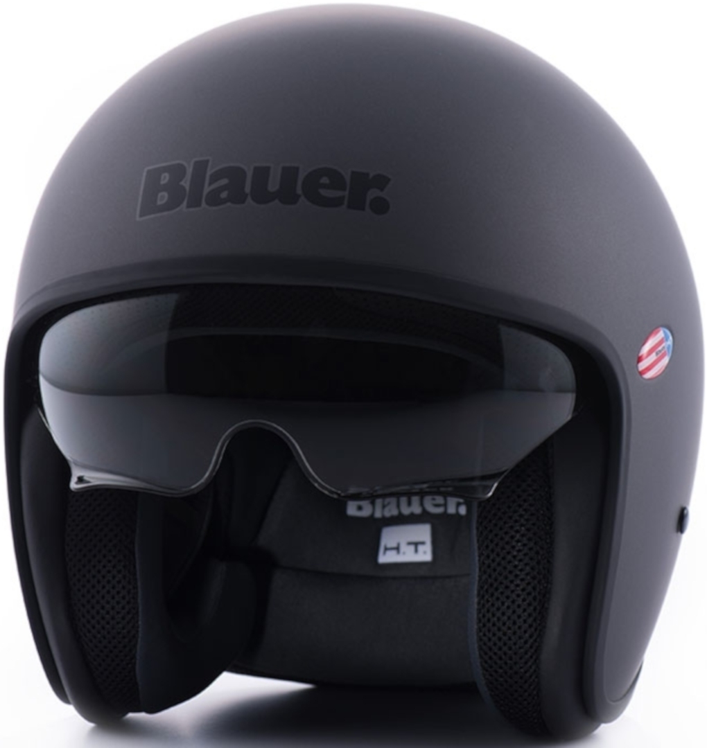 Blauer Pilot 1-1 Monochrome Titan Matt Jethelm- silber- Grsse XS- silber- Grsse XS Motorrad