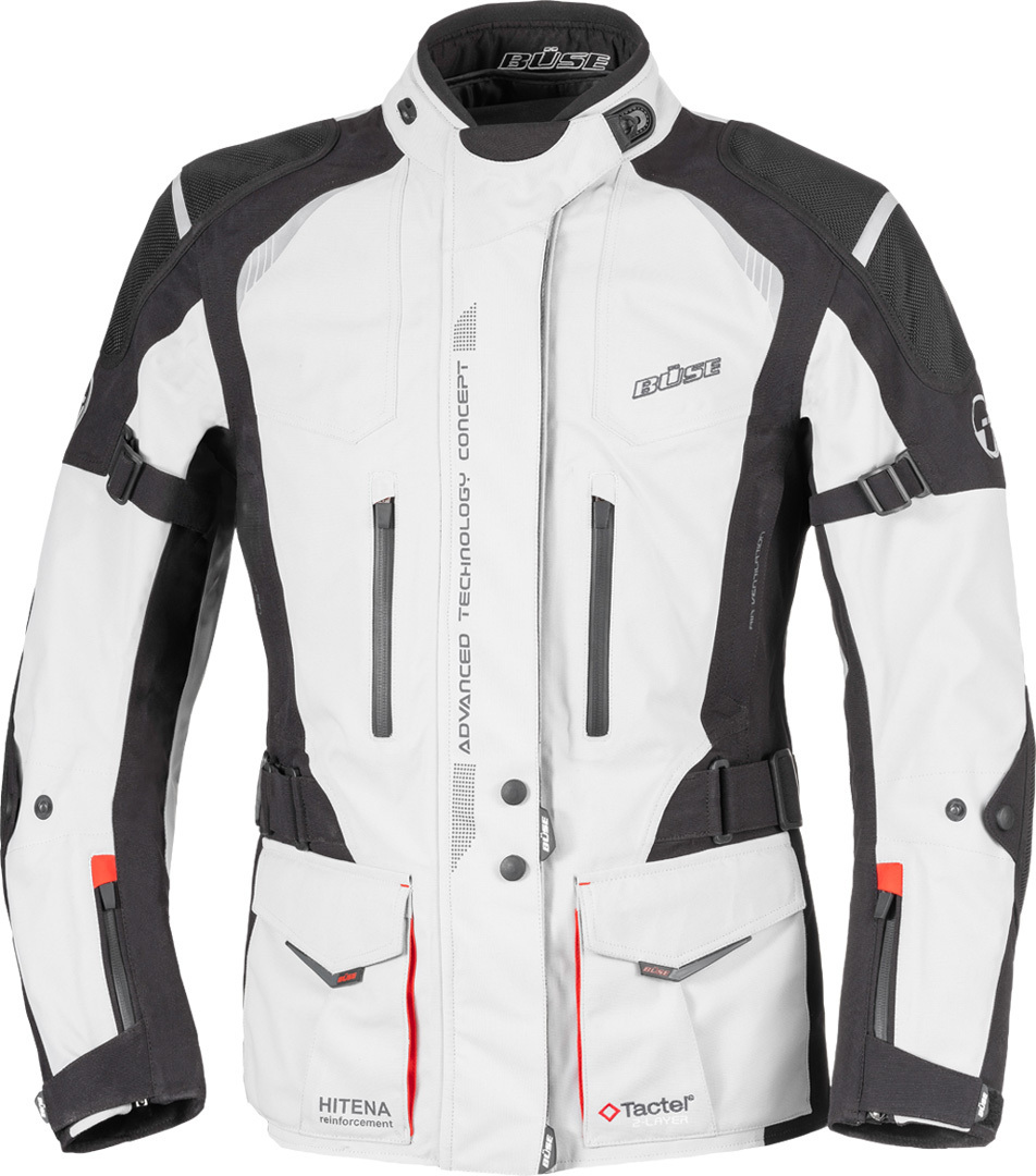 Bse Grado Damen Motorrad Textiljacke- schwarz-weiss-rot- Grsse 36- schwarz-weiss-rot- Grsse 36 Motorrad