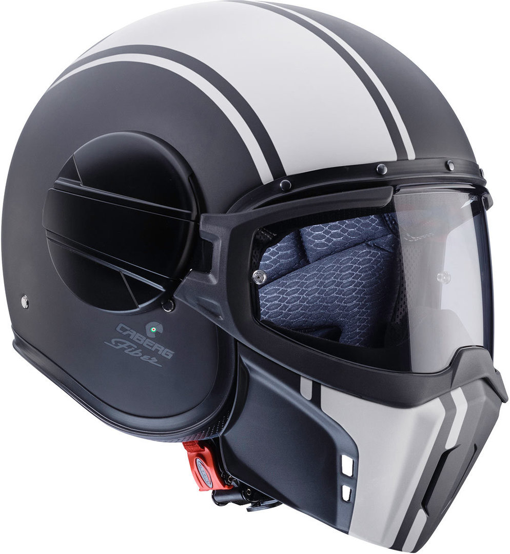 Caberg Ghost Legend Helm- schwarz-weiss- Grsse M- schwarz-weiss- Grsse M Motorrad