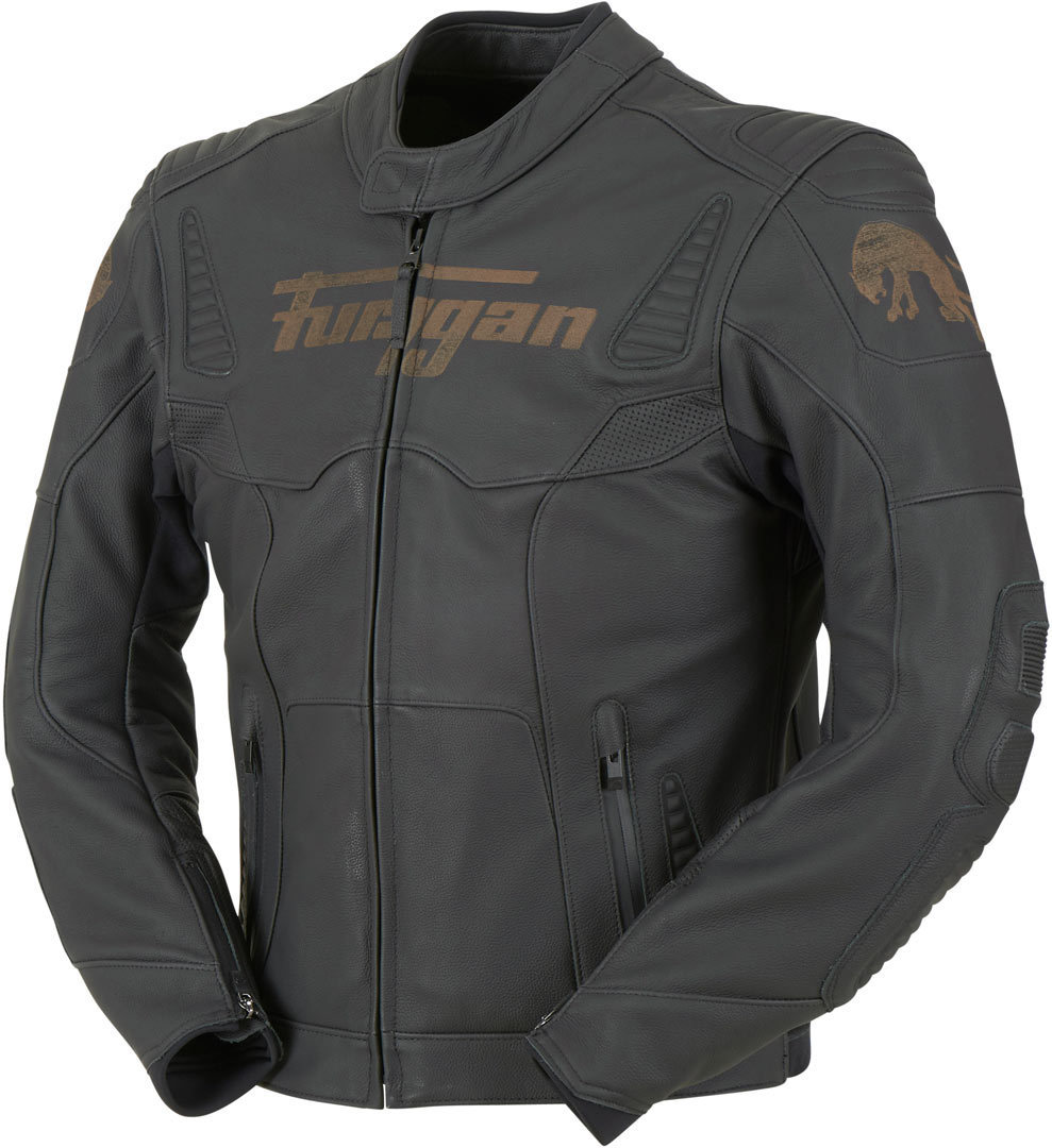 Furygan Fury Sherman Lederjacke- schwarz- Grsse S- schwarz- Grsse S Motorrad