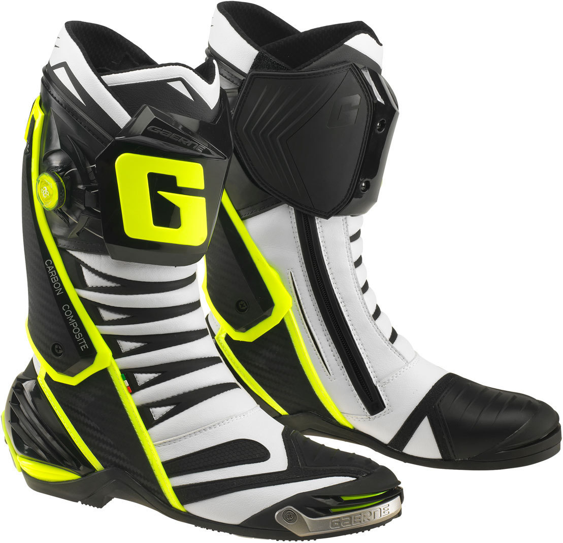 Gaerne GP1 Evo Racing Motorradstiefel- schwarz-weiss-gelb- Grsse 39- schwarz-weiss-gelb- Grsse 39 Motorrad