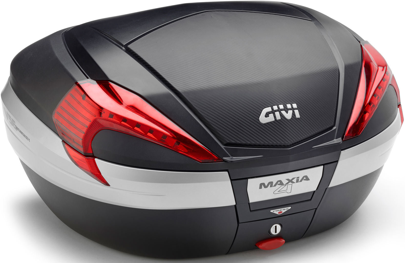 GIVI Monokey(R) V56 Maxia 4 Koffer- schwarz-rot- schwarz-rot Motorrad