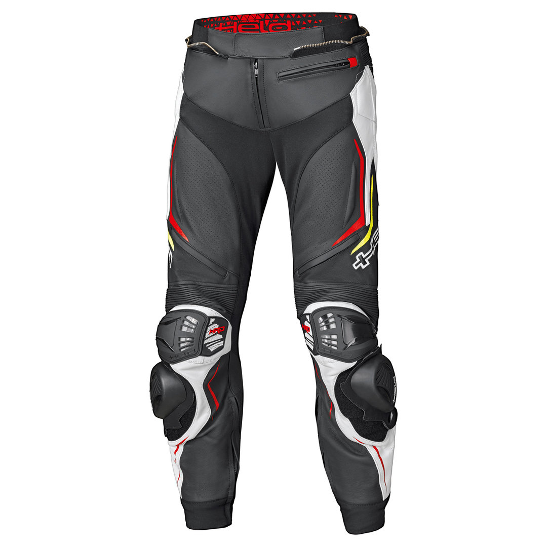 Held Grind II Motorrad Lederhose- schwarz-weiss-rot- Gr�sse 48- schwarz-weiss-rot- Gr�sse 48 Motorrad