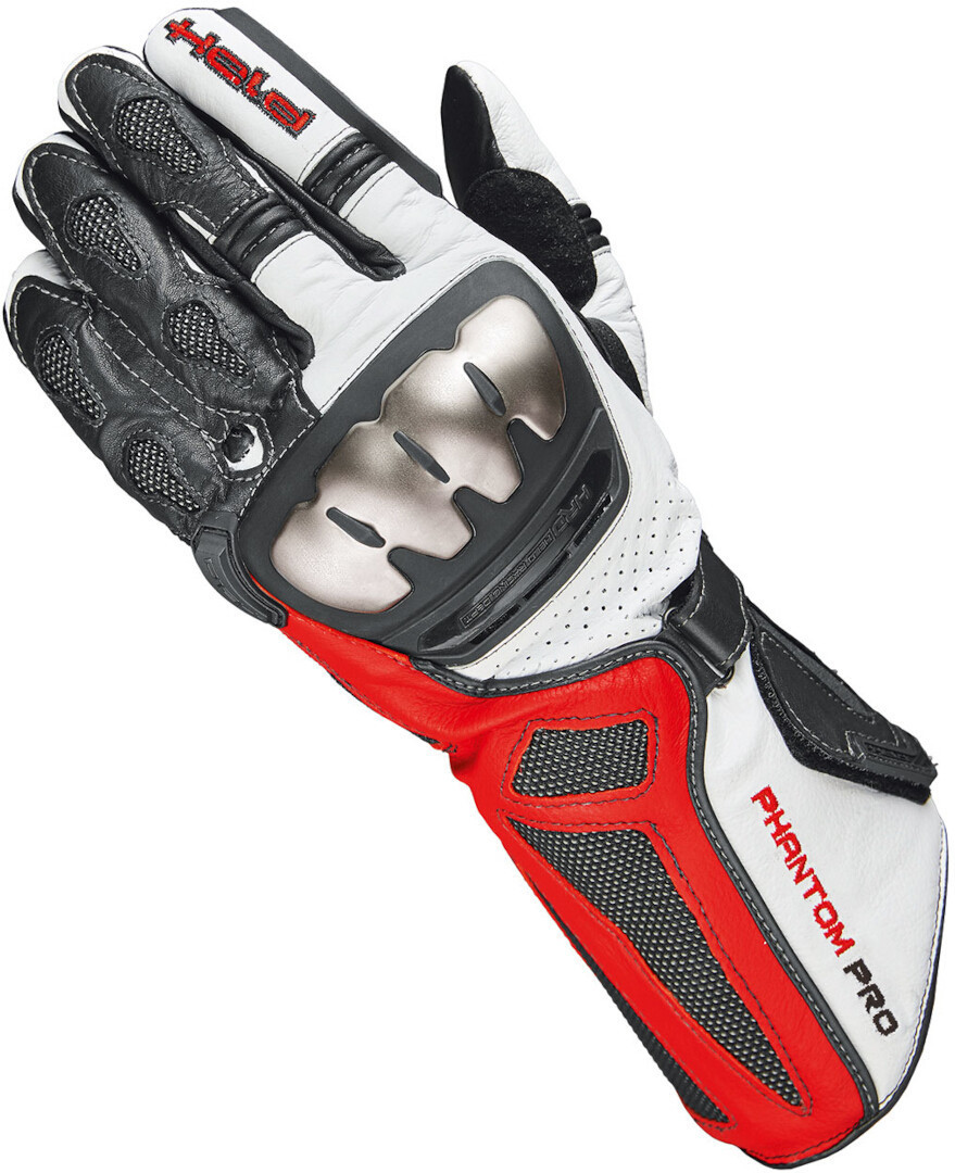 Held Phantom Pro Motorradhandschuhe- schwarz-weiss-rot- Grsse S- schwarz-weiss-rot- Grsse S Motorrad