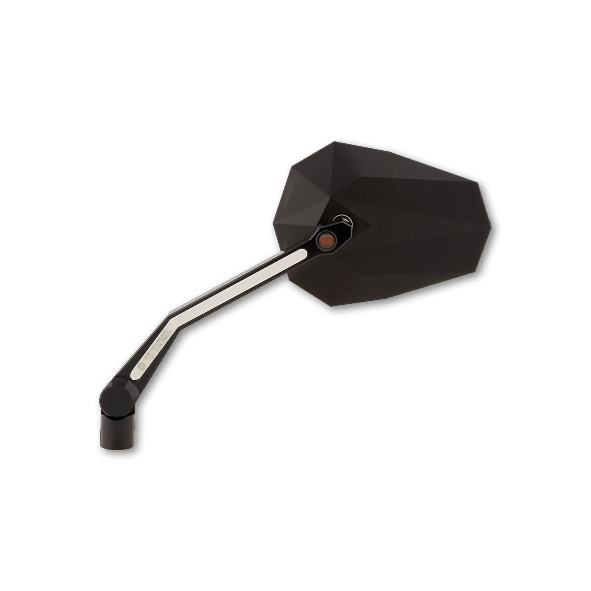 HIGHSIDER STEALTH-X4 Spiegel mit LED Blinker und Positionslicht- schwarz- schwarz Motorrad
