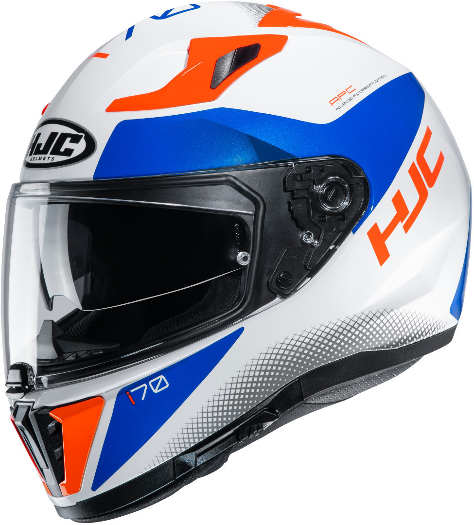 HJC i70 Tas Helm- weiss-blau-orange- Grsse 2XS- weiss-blau-orange- Grsse 2XS Motorrad