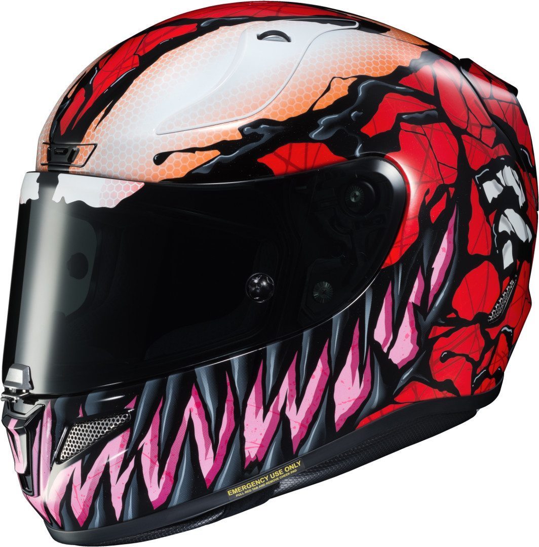 HJC RPHA 11 Maximum Carnage Marvel Helm- weiss-rot- Grsse 2XS- weiss-rot- Grsse 2XS Motorrad