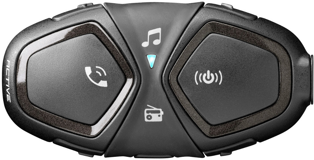 Interphone Active Bluetooth Kommunikationssystem Einzelset- schwarz- schwarz Motorrad