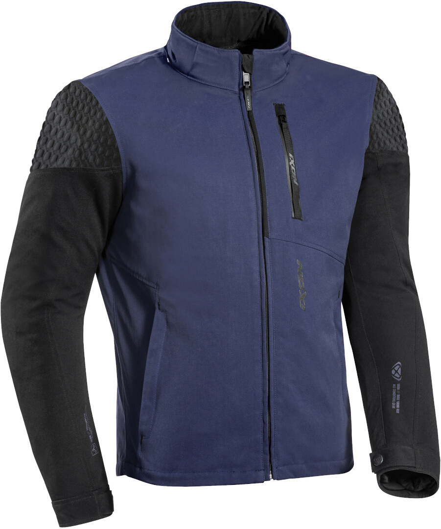 Ixon Brixton Motorrad Textiljacke- schwarz-blau- Grsse S- schwarz-blau- Grsse S Motorrad