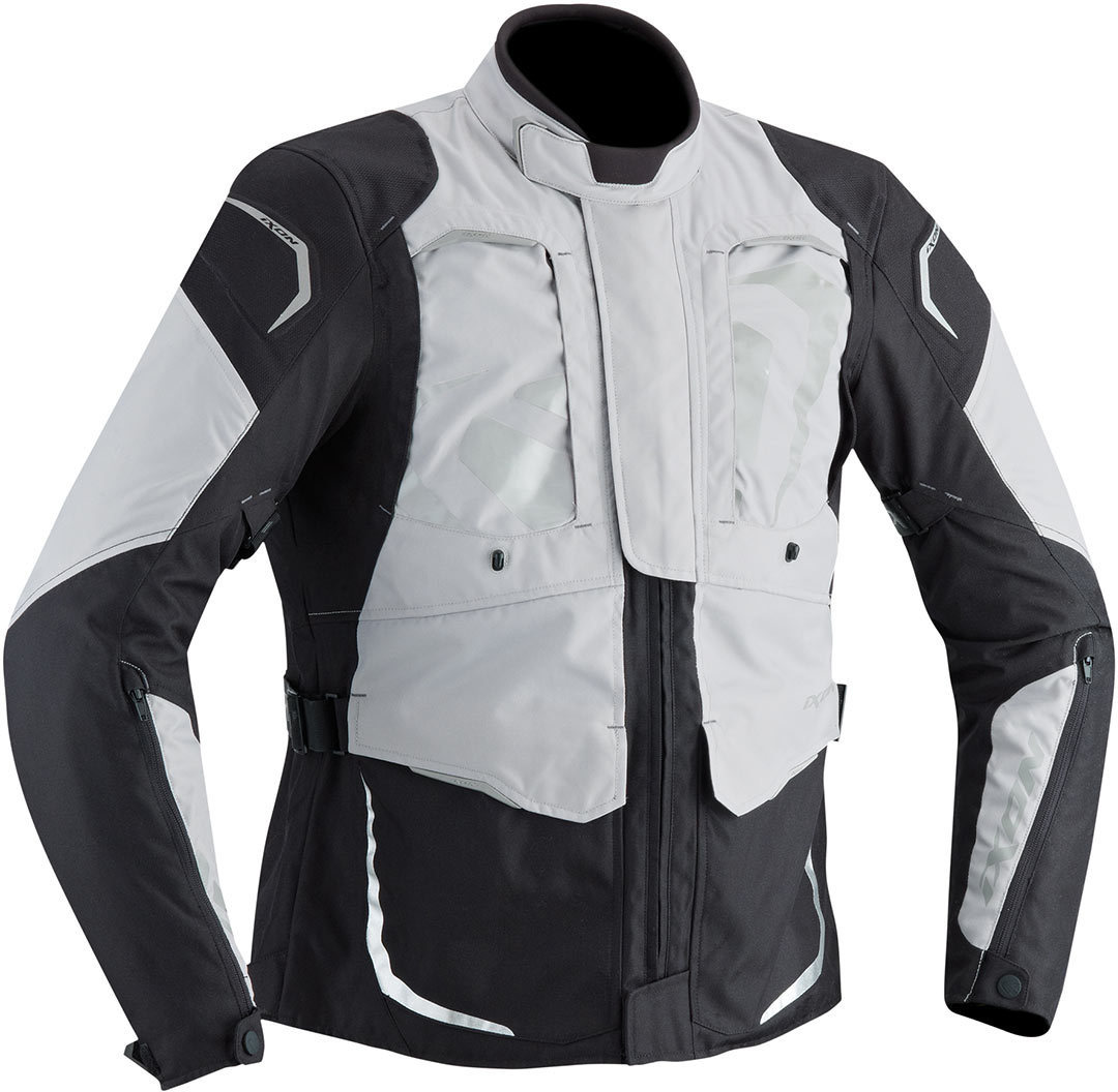 Ixon Cross Air wasserdichte Textiljacke- schwarz-grau- Grsse L- schwarz-grau- Grsse L Motorrad