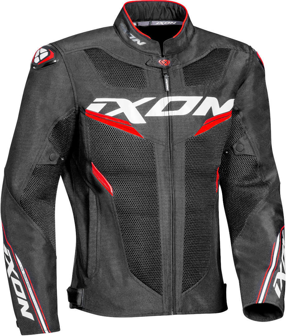 Ixon Draco Motorrad Textiljacke- schwarz-weiss-rot- Grsse 3XL- schwarz-weiss-rot- Grsse 3XL Motorrad
