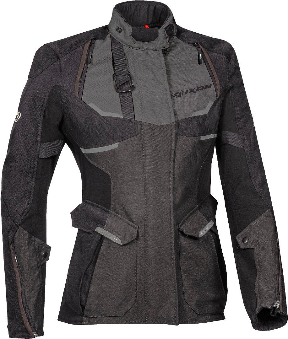 Ixon Eddas Damen Motorrad Textiljacke- schwarz-grau- Grsse XS- schwarz-grau- Grsse XS Motorrad