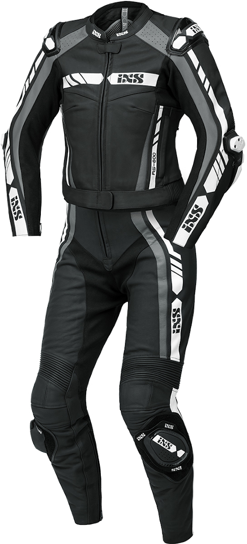 IXS RS-800 1-0 2-Teiler Damen Motorrad Lederkombi- schwarz-grau-weiss- Grsse 34- schwarz-grau-weiss- Grsse 34 Motorrad