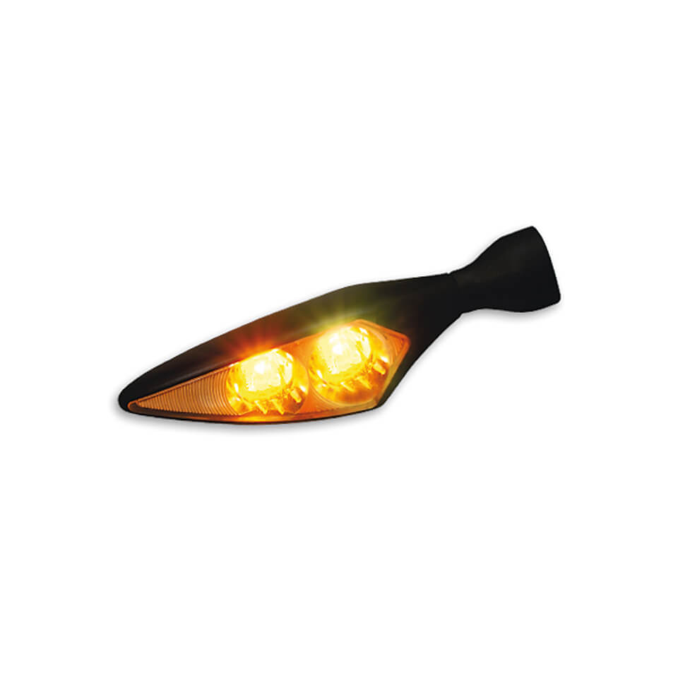 Kellermann Blinker Micro Rhombus - Extreme- schwarz - VR -HL fr Mnner- schwarz Motorrad