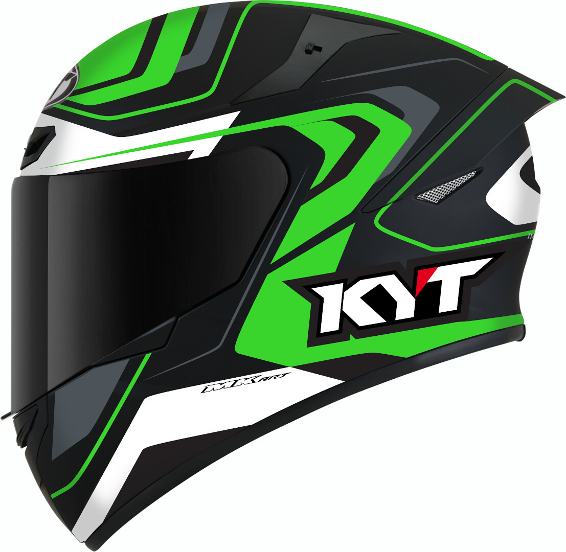 KYT TT Course Overtech Helm- schwarz-grn- Grsse S- schwarz-grn- Grsse S Motorrad