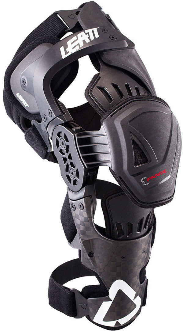 Leatt C-Frame Pro Carbon Knieprotektor- schwarz-grau- Grsse S M- schwarz-grau- Grsse S M Motorrad