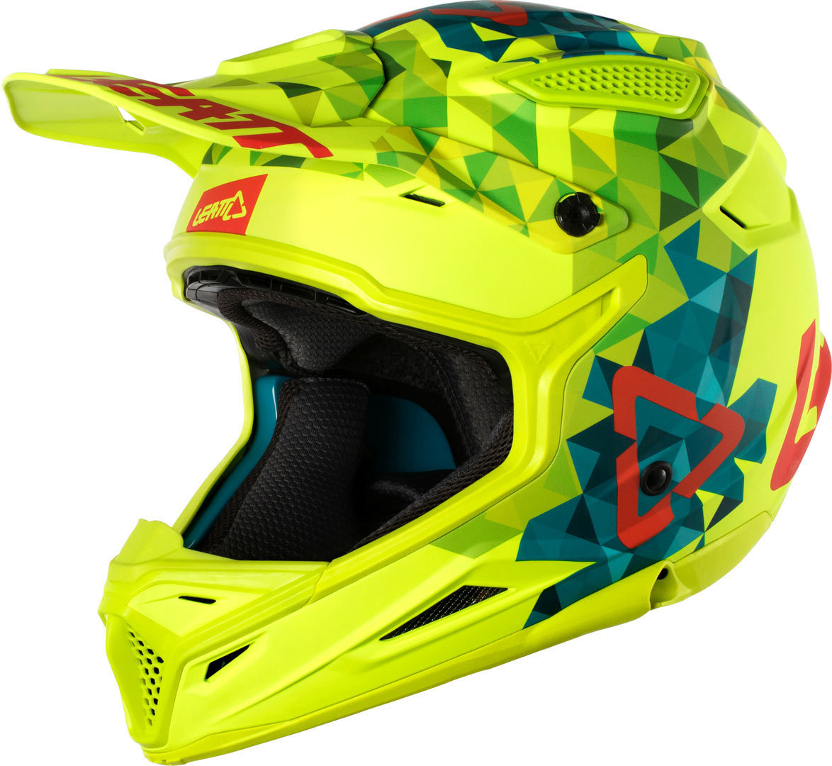 Leatt GPX 4-5 V22 Motocross Helm- blau-gelb- Grsse M- blau-gelb- Grsse M Motorrad