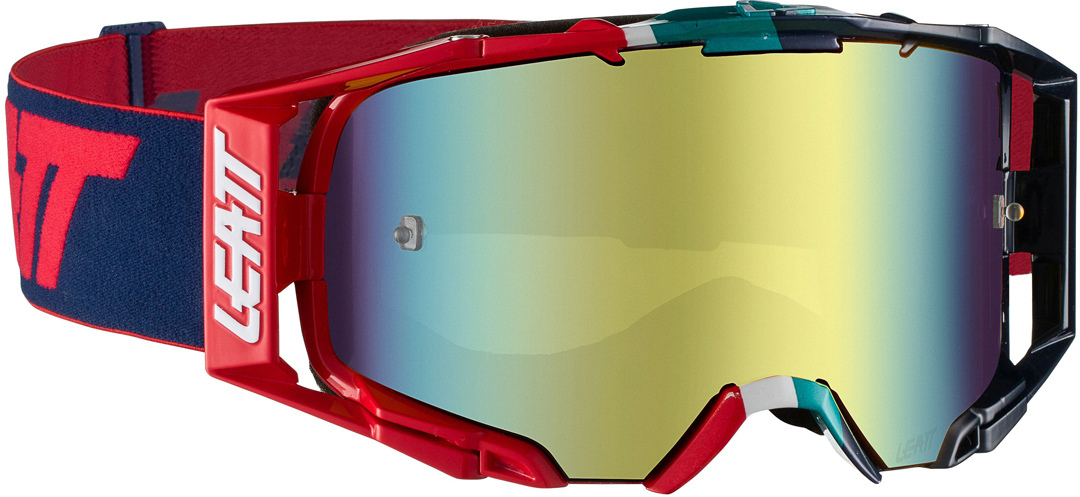 Leatt Velocity 6-5 Iriz Motocross Brille- rot-blau- rot-blau Motorrad