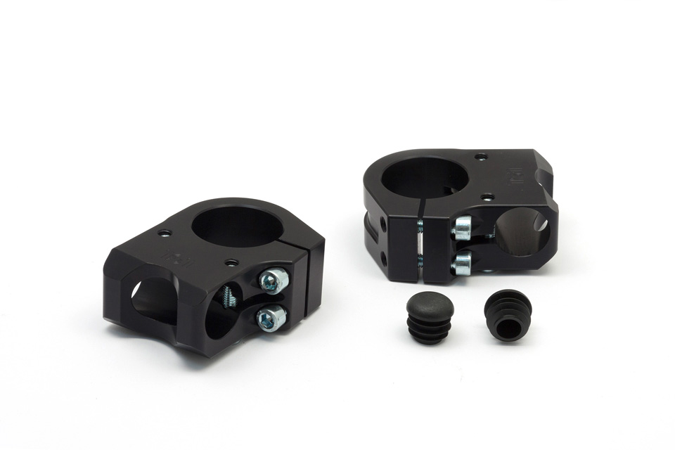 LSL Sport-Match-Schellen- -43 mm- schwarz- schwarz Motorrad