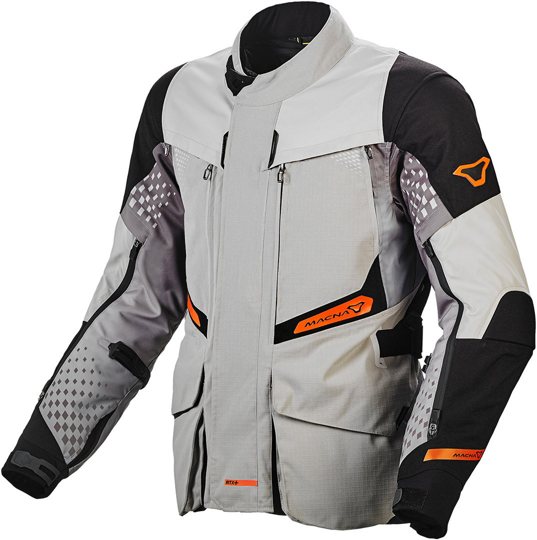 Macna Fusor Motorrad Textiljacke- grau-orange- Grsse M- grau-orange- Grsse M Motorrad