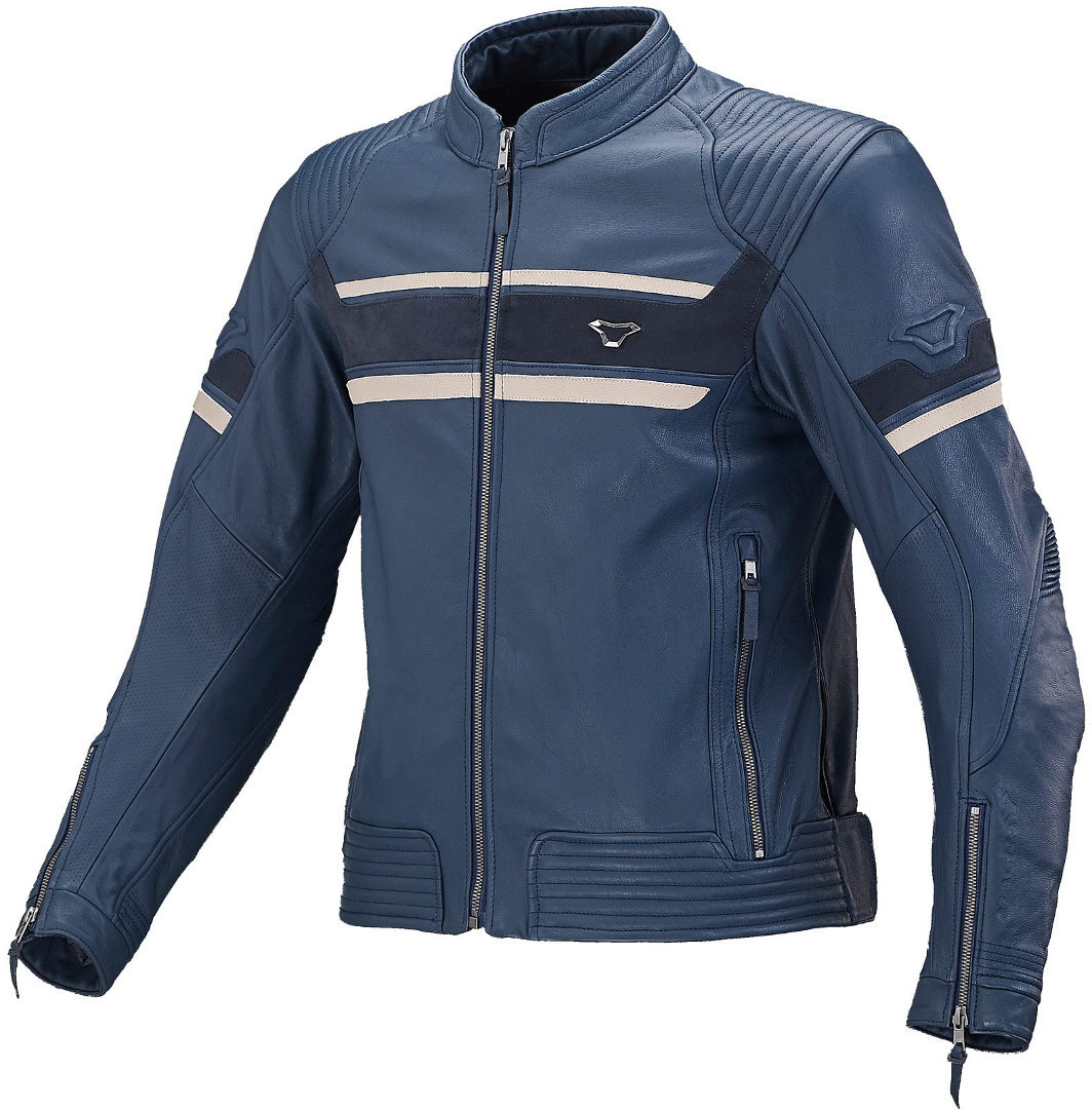 Macna Rendum Motorrad Lederjacke- blau- Grsse 56- blau- Grsse 56 Motorrad