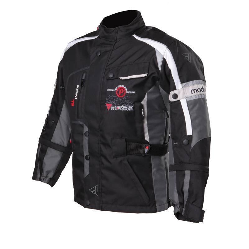 Modeka El Chango Kinder Textiljacke- schwarz-grau- Grsse 3XL 58 60- schwarz-grau- Grsse 3XL 58 60 Motorrad