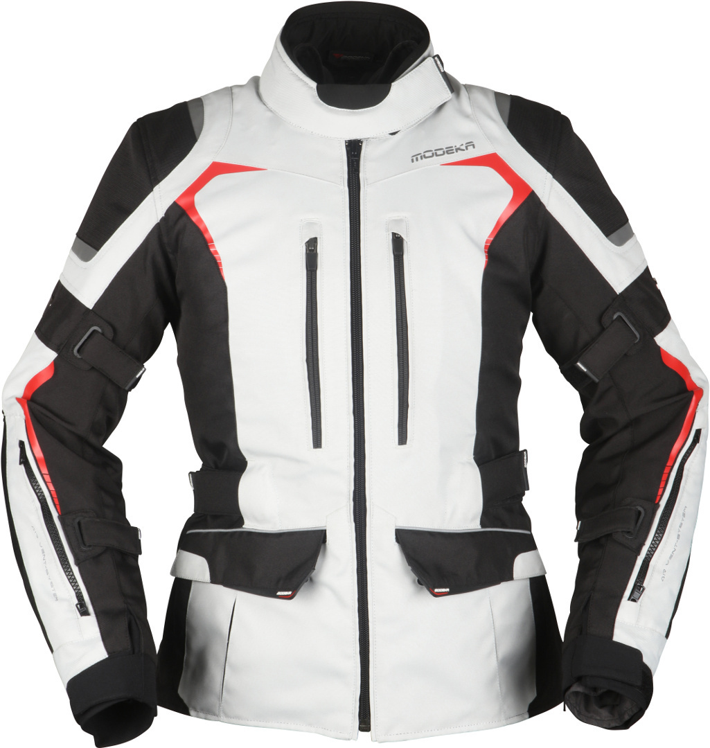 Modeka Elaya Damen Motorrad Textiljacke- schwarz-grau- Grsse 36- schwarz-grau- Grsse 36 Motorrad