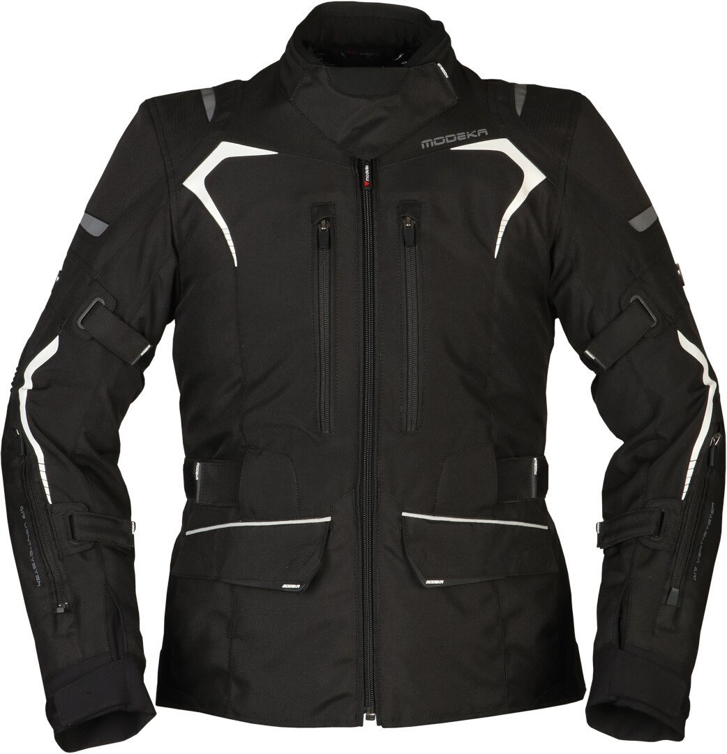 Modeka Elaya Damen Motorrad Textiljacke- schwarz-weiss- Grsse 38- schwarz-weiss- Grsse 38 Motorrad