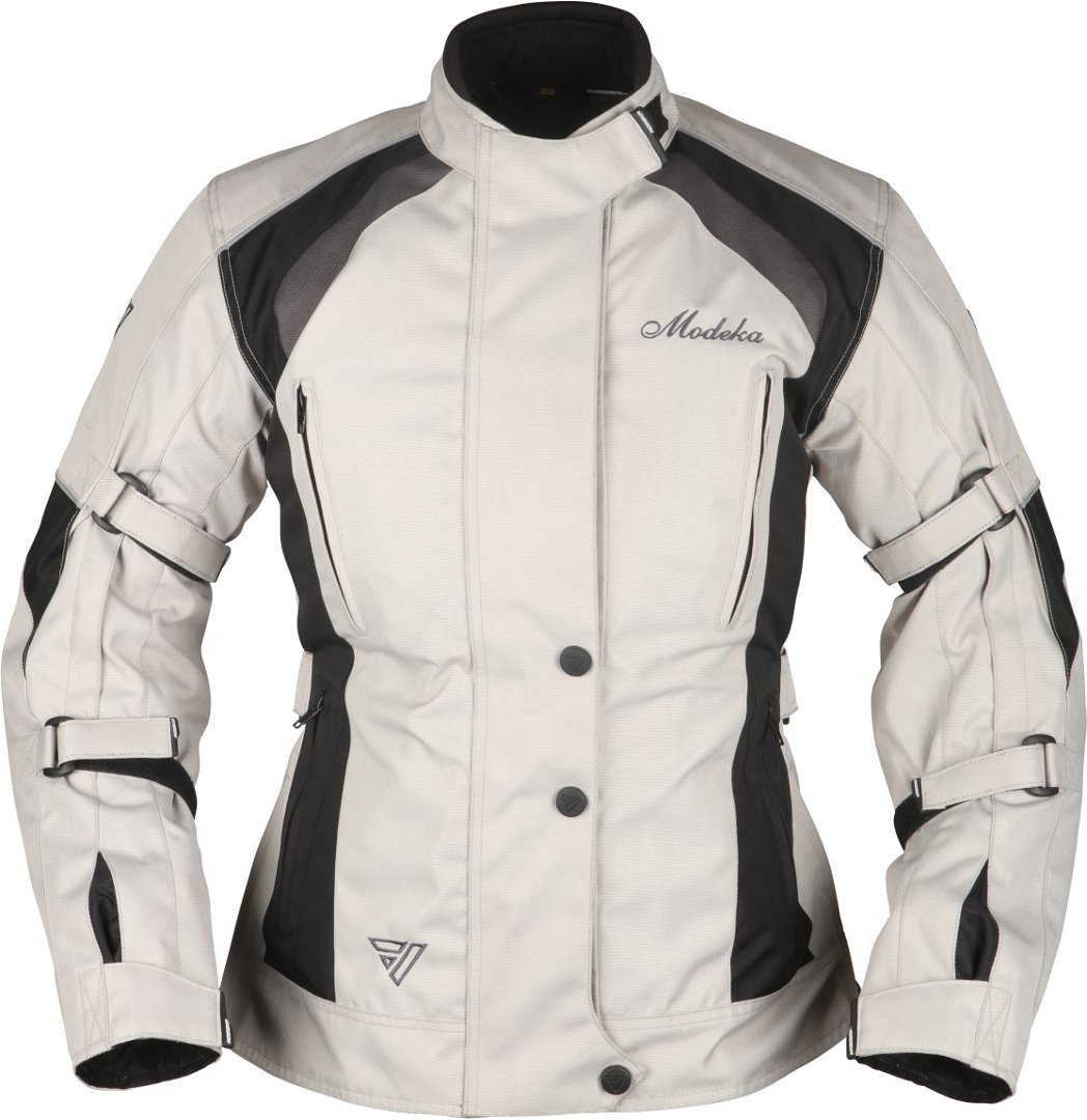 Modeka Janika Damen Motorrad Textiljacke- schwarz-grau- Grsse 34- schwarz-grau- Grsse 34 Motorrad