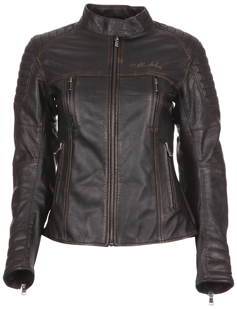 Modeka Kalea Damen Lederjacke- schwarz- Grsse 34- schwarz- Grsse 34 Motorrad