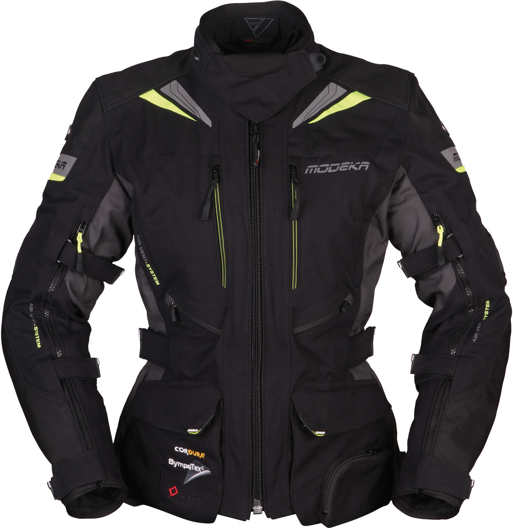 Modeka Panamericana Damen Motorrad Textiljacke- schwarz-gelb- Grsse 44- schwarz-gelb- Grsse 44 Motorrad